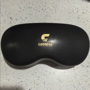Carrera Black Eyewear Case with Gold Emblem